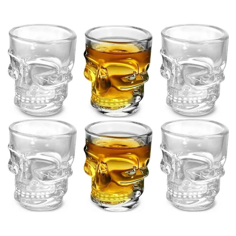Whisky Beer And Wine - Verre à Shot tête de crâne,